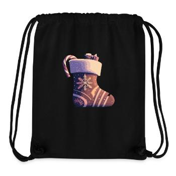 Christmas stocking - Stanley/Stella Recycled Gym Bag - black - Front