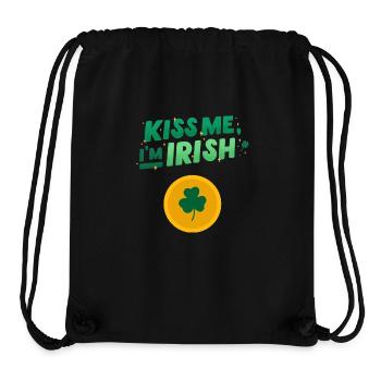 Kiss me I'm Irish St. Patrick's Day or Festival - Stanley/Stella Recycled Gym Bag - black - Front