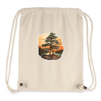 Pine tree at dusk - Stanley/Stella Recycled Gym Bag - natural - Front