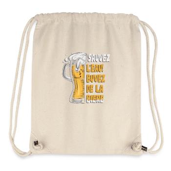 Sparen Sie Wasser, trinken Sie Bier - Stanley/Stella recycelter Gym Bag - Naturweiß - Vorne