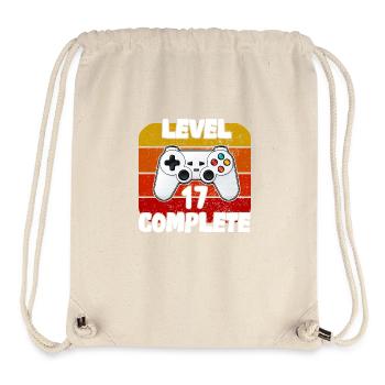 anniversaire 17 ans - gamer jeux video - Sac à cordon recyclé Stanley/Stella - blanc naturel - Devant
