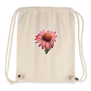 Fleur d’échinacée - Sac à cordon recyclé Stanley/Stella - blanc naturel - Devant