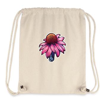 Fleur d’échinacée - Sac à cordon recyclé Stanley/Stella - blanc naturel - Devant
