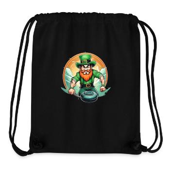 St. Patrick's Day Kleeblatt Curling - Stanley/Stella recycelter Gym Bag - Schwarz - Vorne