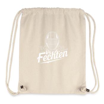 Fecht-Fan Ausrüstung Dekor Training Buch - Stanley/Stella recycelter Gym Bag - Naturweiß - Vorne