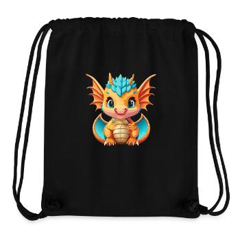 Drachen Blau Orange - Stanley/Stella recycelter Gym Bag - Schwarz - Vorne
