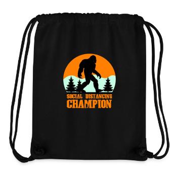 big foot social distancing - Stanley/Stella recycelter Gym Bag - Schwarz - Vorne