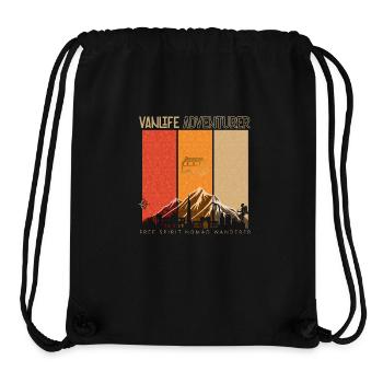Vanlife Abenteurer - Retro 70er Jahre Farben - Stanley/Stella recycelter Gym Bag - Schwarz - Vorne