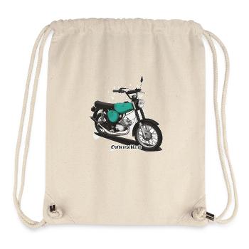 S51 (turquoise) // Illustration - Sac à cordon recyclé Stanley/Stella - blanc naturel - Devant
