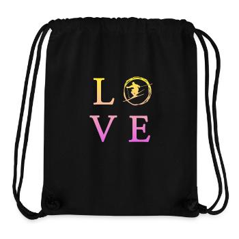 Love Skifahren ski fahren - Stanley/Stella recycelter Gym Bag - Schwarz - Vorne