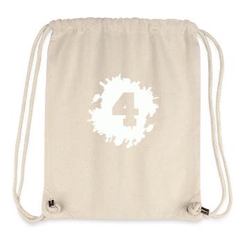 4 gouttes - Sac à cordon recyclé Stanley/Stella - blanc naturel - Devant
