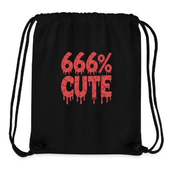 666% Cute! Satanistisches Goth Girl Design - Stanley/Stella recycelter Gym Bag - Schwarz - Vorne