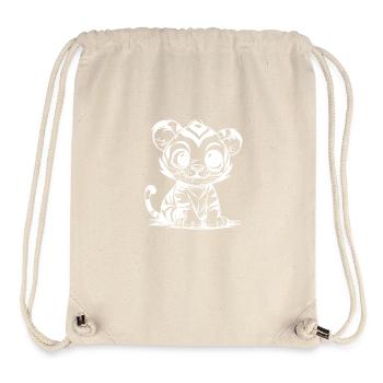 Cuddly little children's tiger with stripe pattern - Stanley/Stella Recycled Gym Bag - natural - Front