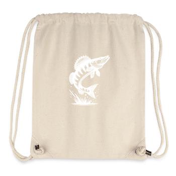 Big Jumping Zander Fish - Stanley/Stella Recycled Gym Bag - natural - Front