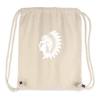 Kraftvoller Krieger mit prächtigem Kopfschmuck - Stanley/Stella recycelter Gym Bag - Naturweiß - Vorne