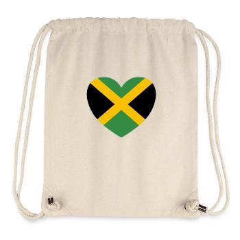 Jamaika Flagge Herz - Stanley/Stella recycelter Gym Bag - Naturweiß - Vorne