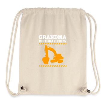 Children's birthday party construction site - Stanley/Stella Recycled Gym Bag - natural - Front