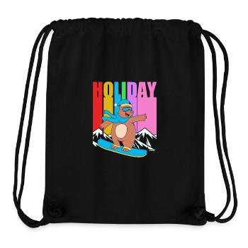 Snowboard Snowboarding Snowboardurlaub Snowboarder - Stanley/Stella recycelter Gym Bag - Schwarz - Vorne