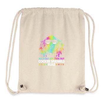 Cocker Spaniel - Sac à cordon recyclé Stanley/Stella - blanc naturel - Devant