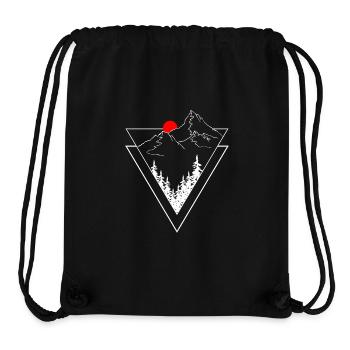 Mountains Trees Sun - Stanley/Stella Recycled Gym Bag - black - Front
