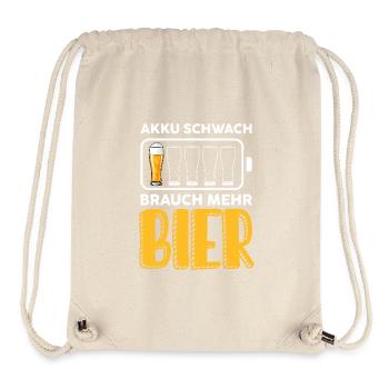 Bière et exercice - Sac à cordon recyclé Stanley/Stella - blanc naturel - Devant