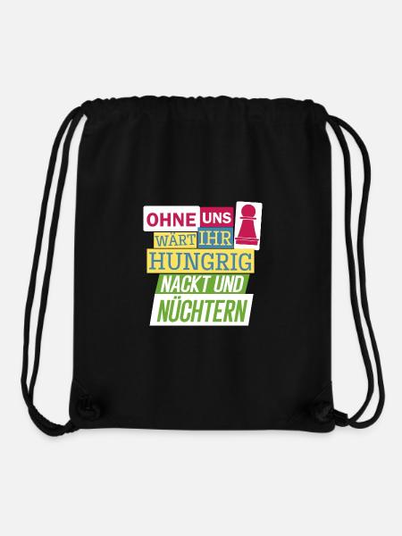 Bauern Protest Demo Ohne uns nackt und nüchern - Stanley/Stella recycelter Gym Bag - Schwarz