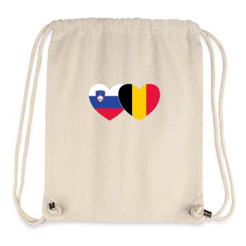 Slowenien Belgien Flagge Herz - Stanley/Stella recycelter Gym Bag - Naturweiß - Vorne