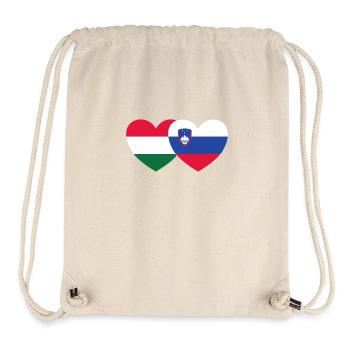 Ungarn Slovenien Flagge Herz - Stanley/Stella recycelter Gym Bag - Naturweiß - Vorne