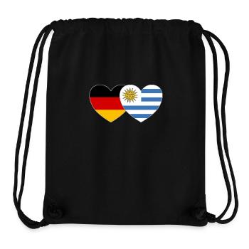 Deutschland Uruguay Flagge Herz - Stanley/Stella recycelter Gym Bag - Schwarz - Vorne