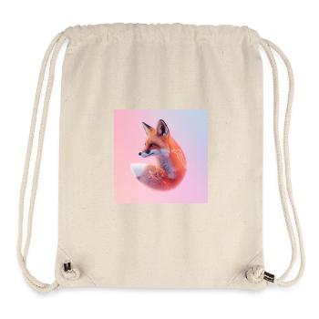 Pastell geometrischer Neon-Fuchs - Stanley/Stella recycelter Gym Bag - Naturweiß - Vorne