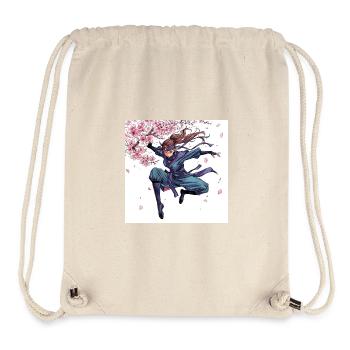 Kirschblüten Krieger Stil - Stanley/Stella recycelter Gym Bag - Naturweiß - Vorne