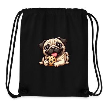 Süßer Mops Keks Cartoon Dessert Nachtisch - Stanley/Stella recycelter Gym Bag - Schwarz - Vorne