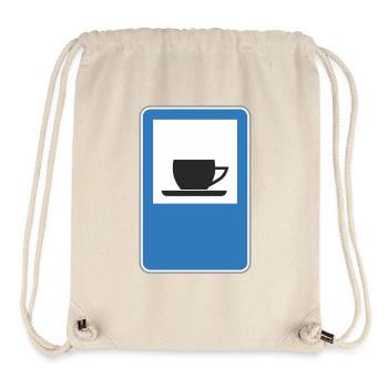 Road sign cafe - Stanley/Stella Recycled Gym Bag - natural - Front