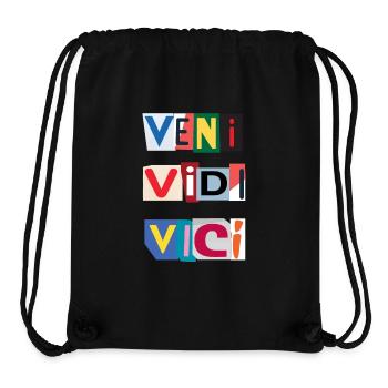 Veni Brief in Zeitungen - Stanley/Stella recycelter Gym Bag - Schwarz - Vorne