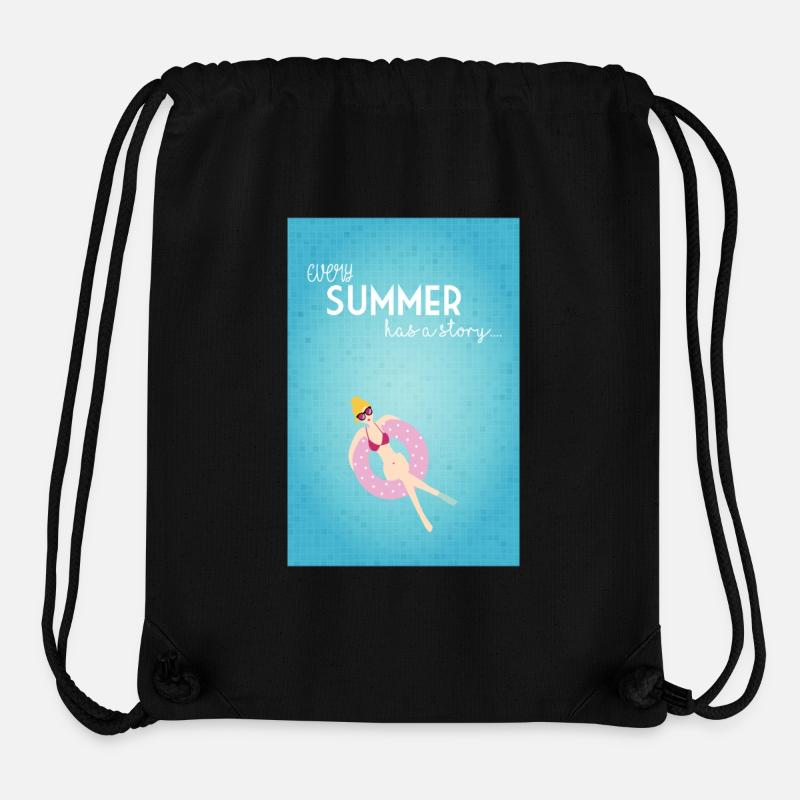 Summer story - Sac à cordon recyclé Stanley/Stella - noir