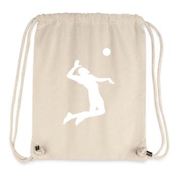 Beach Volleyball Spieler Sport - Stanley/Stella recycelter Gym Bag - Naturweiß - Vorne