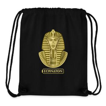 Pharaoh portrait in gold tone Akhenaten - Stanley/Stella Recycled Gym Bag - black - Front