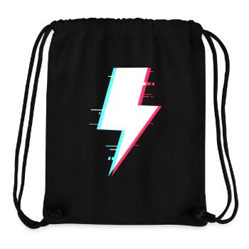 Lightning Style Rétro Éclairage numérique - Sac à cordon recyclé Stanley/Stella - noir - Devant