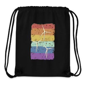 Diverse Windräder (2) - Stanley/Stella recycelter Gym Bag - Schwarz - Vorne