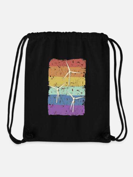Various wind turbines (2) - Stanley/Stella Recycled Gym Bag - black