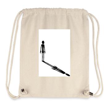 L’homme de l’ombre - Sac à cordon recyclé Stanley/Stella - blanc naturel - Devant