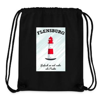 Flensburg Leuchtturm Falshöft, Mehr als Punkte - Stanley/Stella recycelter Gym Bag - Schwarz - Vorne