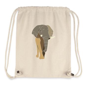 Lineart elephant, colored - Stanley/Stella Recycled Gym Bag - natural - Front