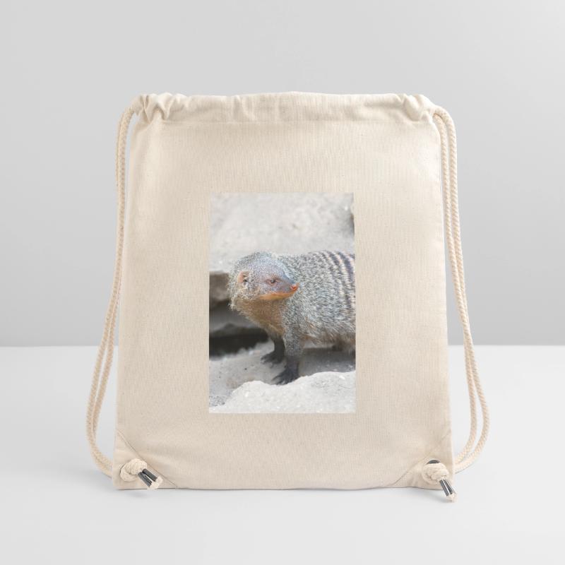Gebänderte Manguste oder Zebramanguste Stanley/Stella recycelter Gym Bag