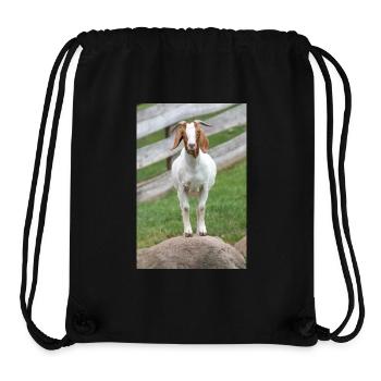 Goat (Ziege, Capra) brown and white - Stanley/Stella Recycled Gym Bag - black - Front