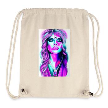 Woman with jewelry - Stanley/Stella Recycled Gym Bag - natural - Front