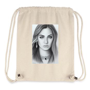 Woman with jewelry - Stanley/Stella Recycled Gym Bag - natural - Front