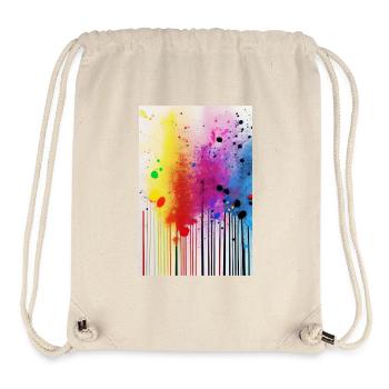 Farbspritzer und Linien - Stanley/Stella recycelter Gym Bag - Naturweiß - Vorne