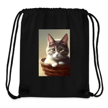 Süße Baby Katze - Stanley/Stella recycelter Gym Bag - Schwarz - Vorne