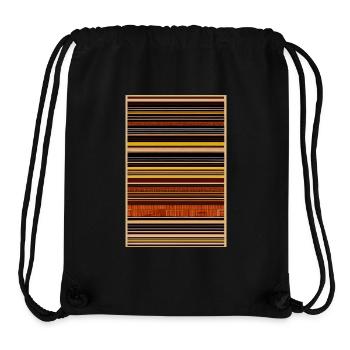Motif vintage - Sac à cordon recyclé Stanley/Stella - noir - Devant